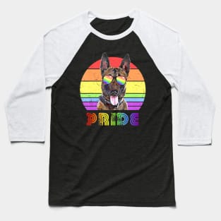 LGBTQ Belgian Dog Gay Pride Baseball T-Shirt